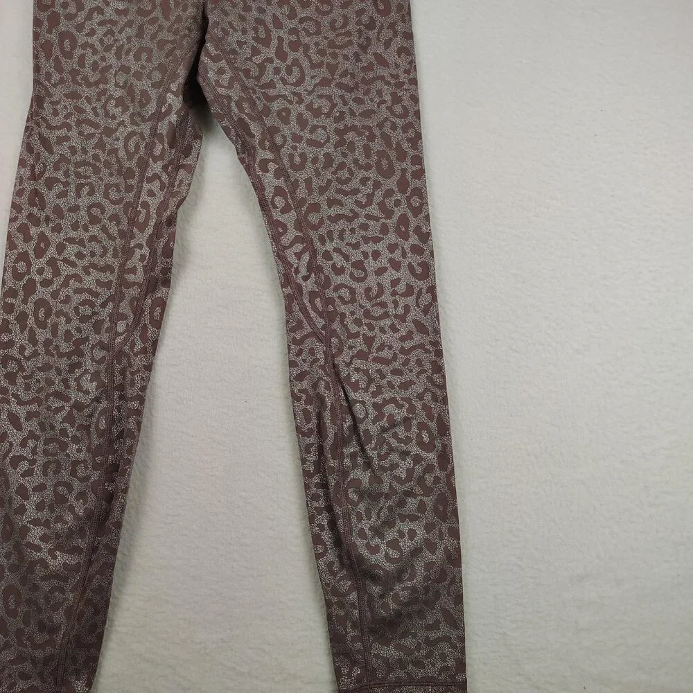 Zyia Purple Leopard Supreme High Rise Leggings Womens M 6-8 Athletic Yoga - Picture 7 of 11